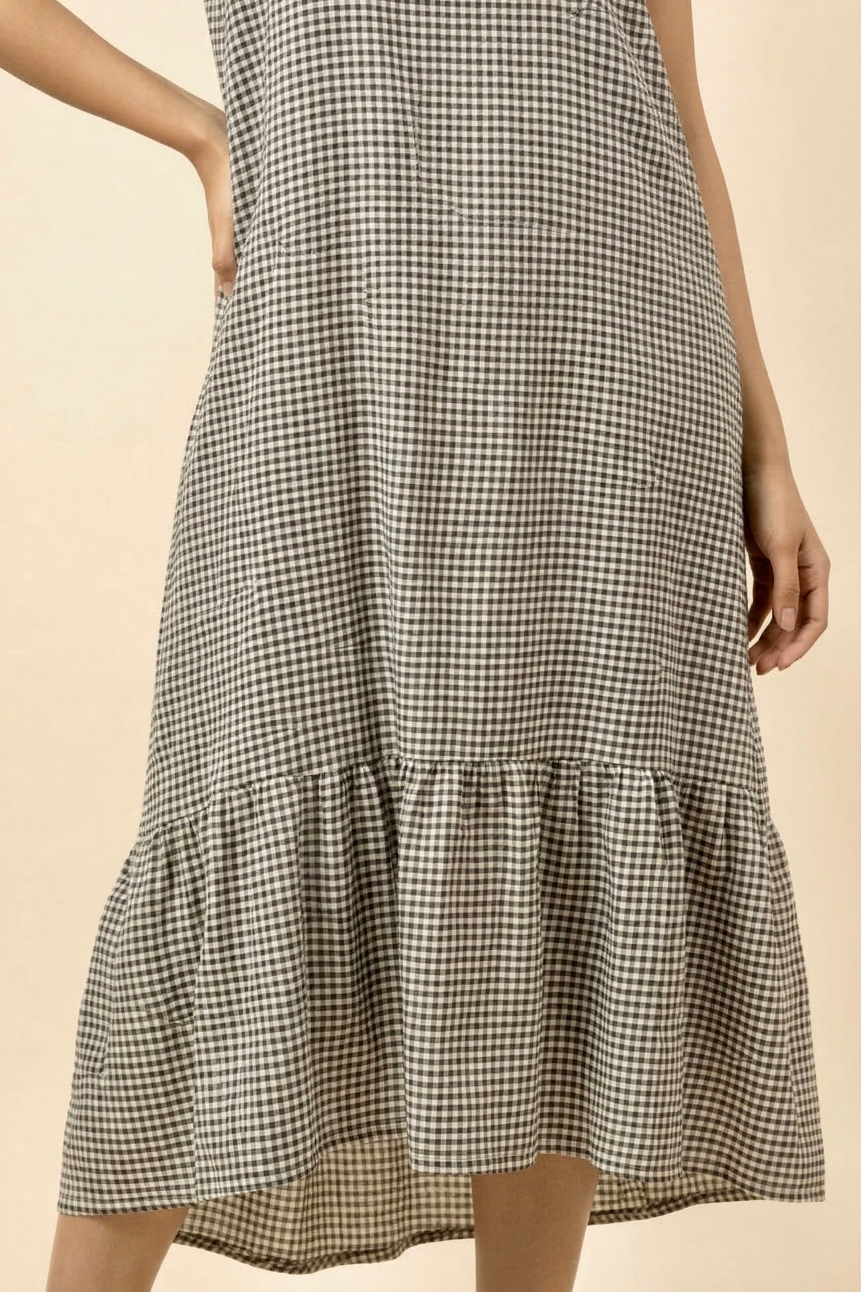 Checks Ruffle Dress