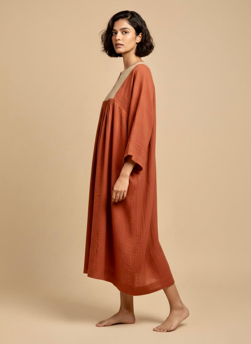 Terra Rust Relaxed Dress