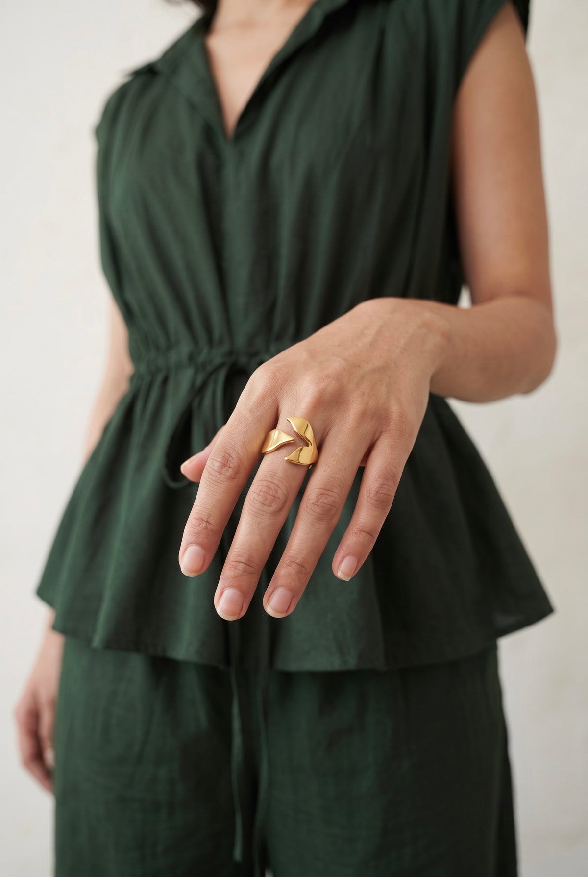 Open Leaf Ring