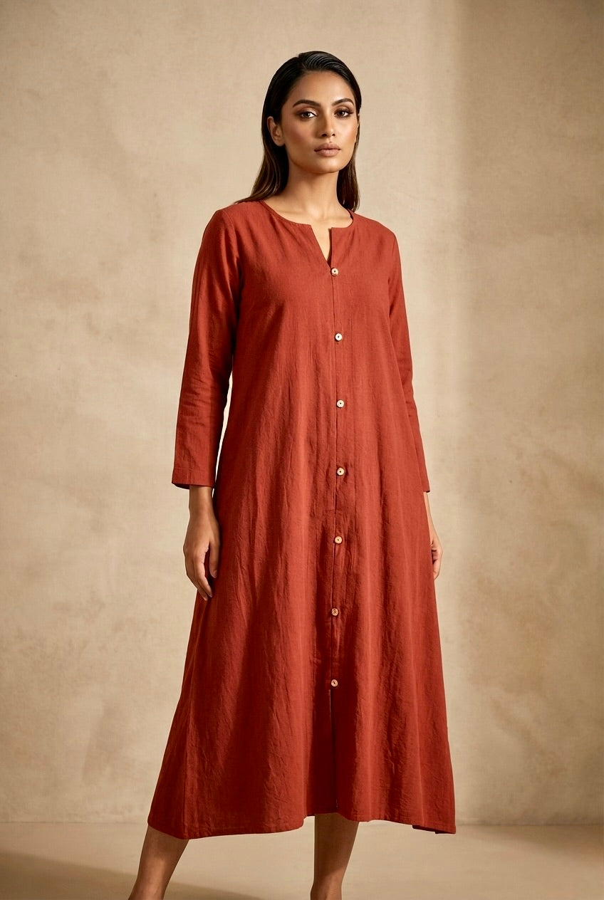 Rust Poise Dress