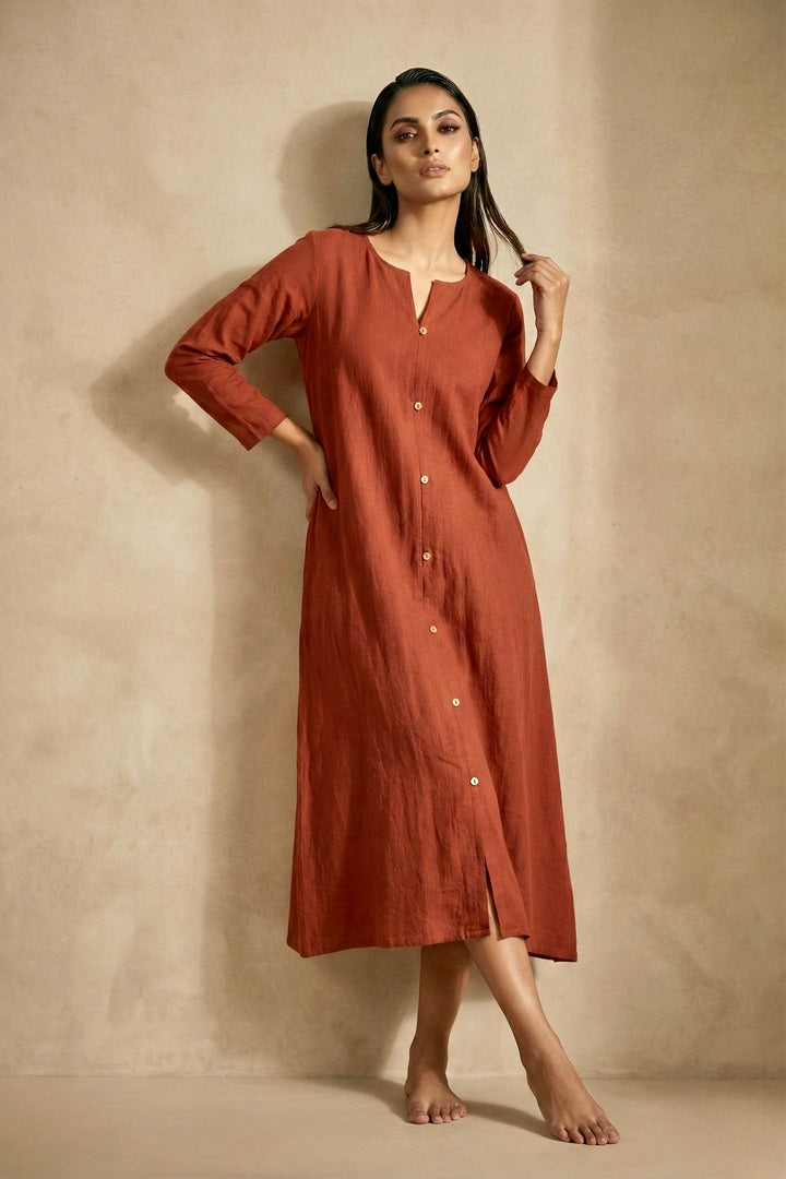Rust Poise Dress