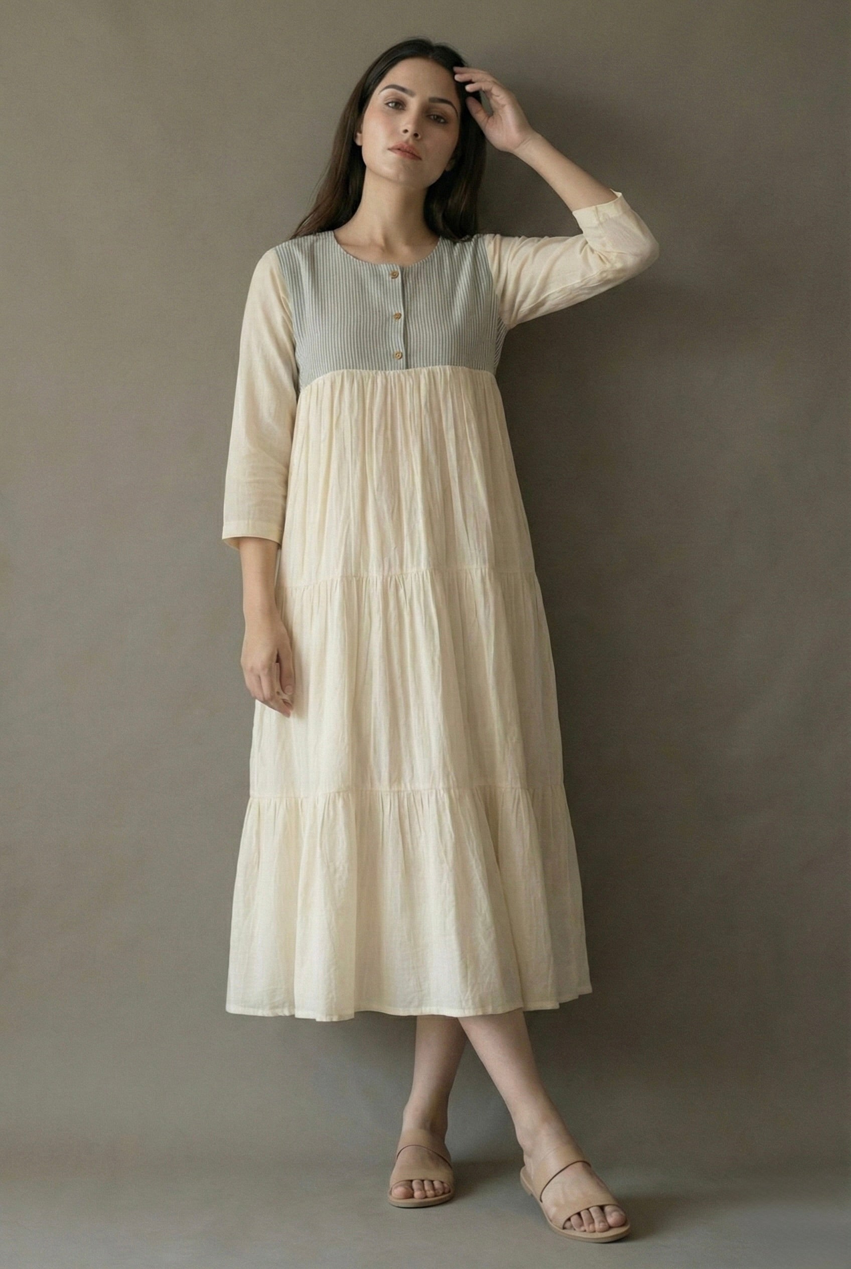 Ivory Cascade Dress