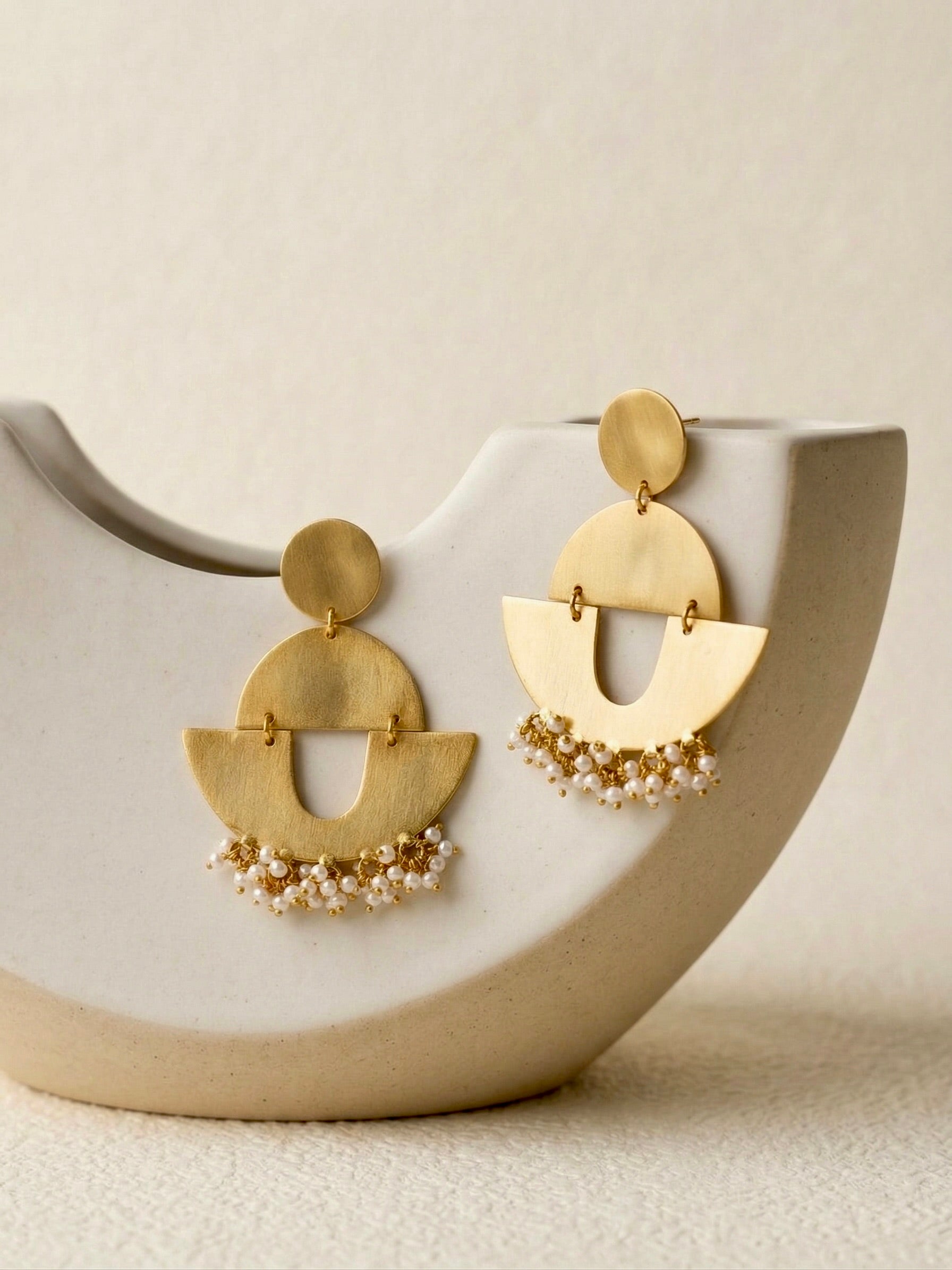 Pearl Arc Earring