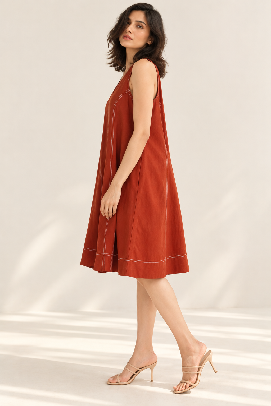 Rust Stitch Dress