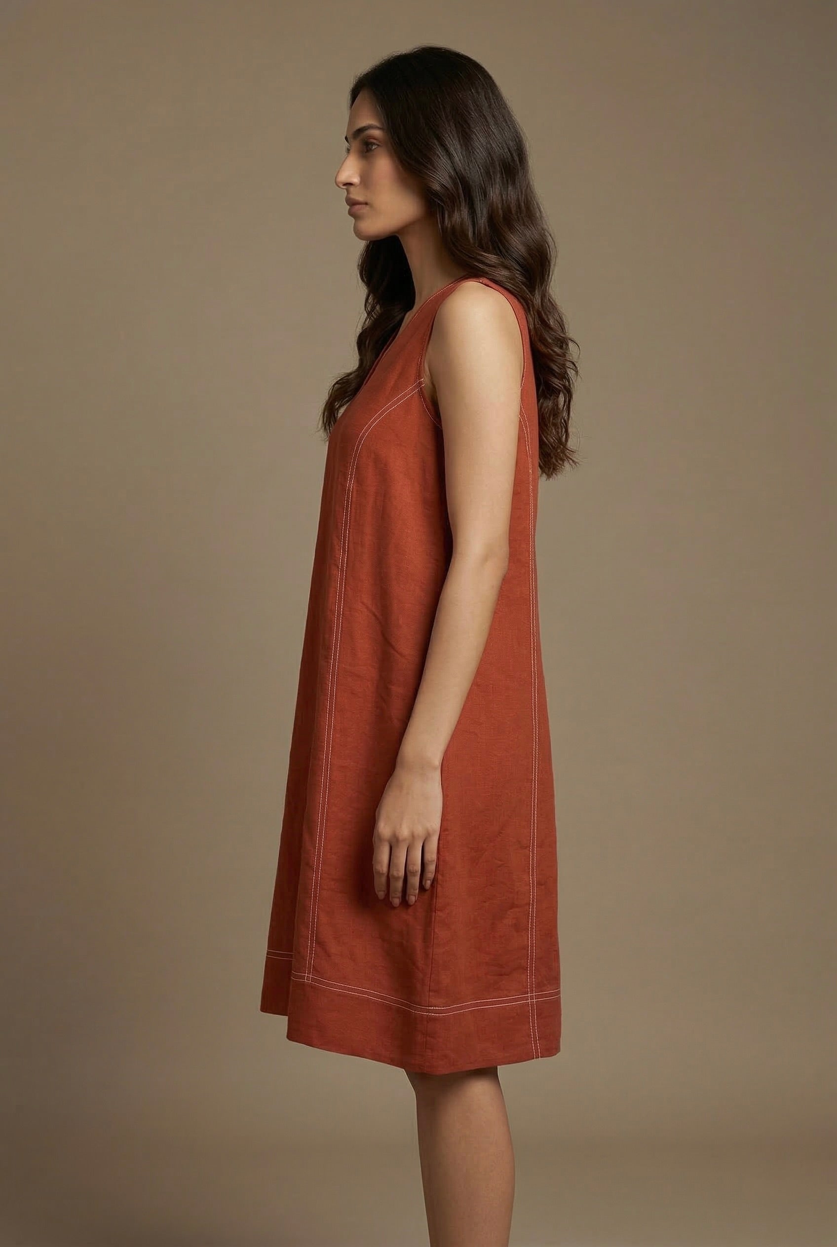 Rust Stitch Dress
