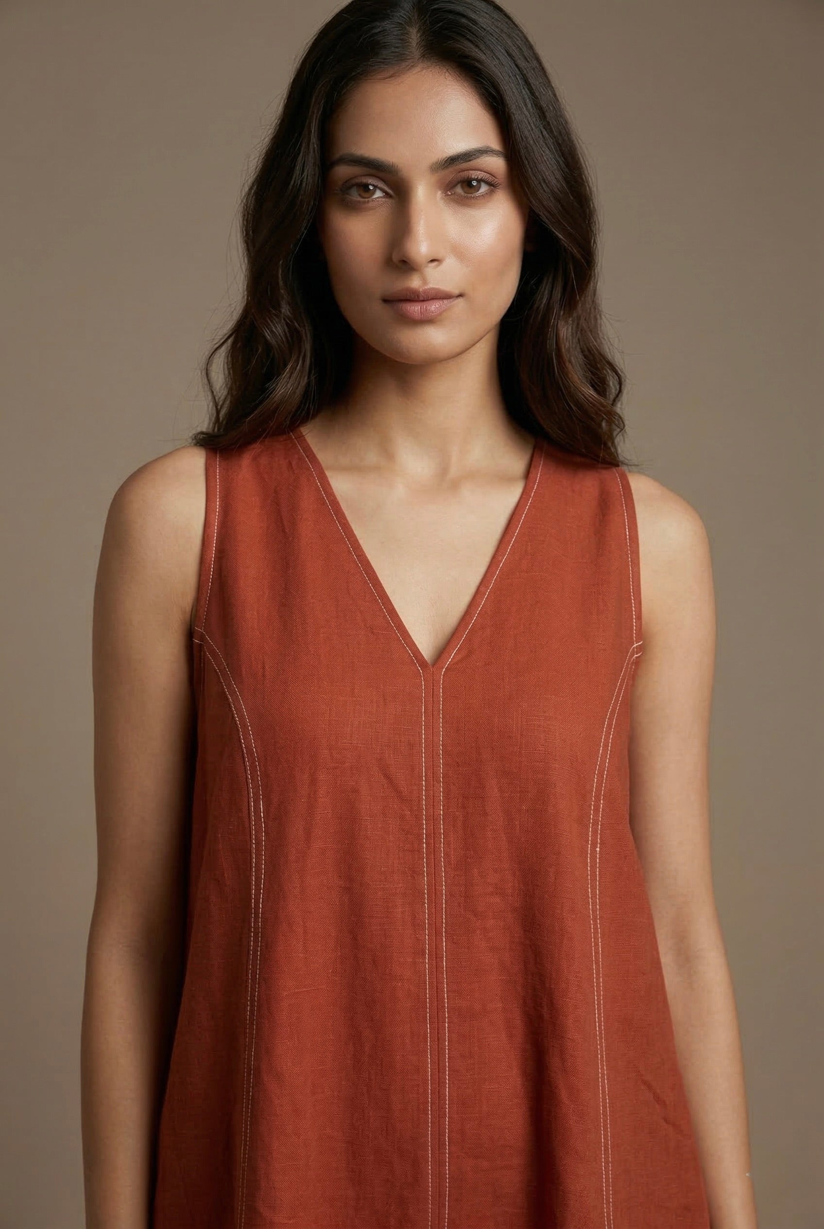 Rust Stitch Dress