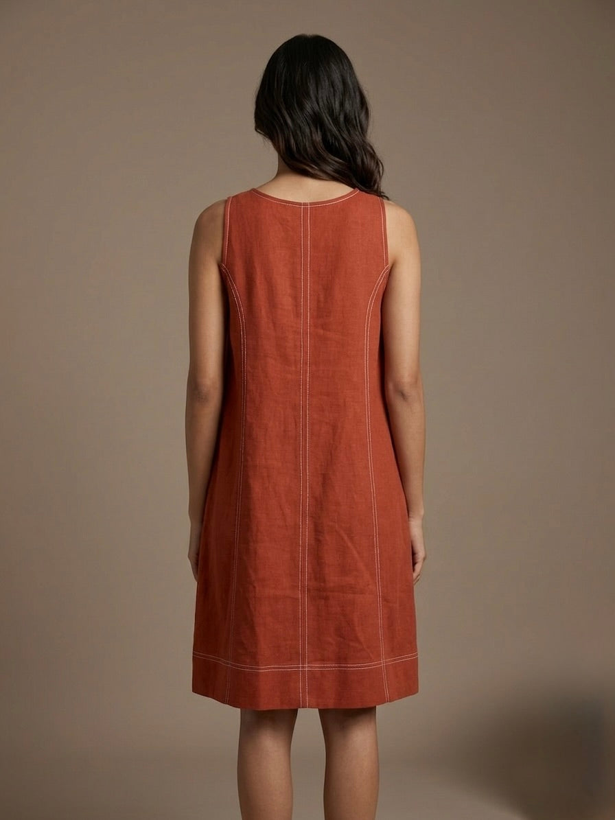 Rust Stitch Dress