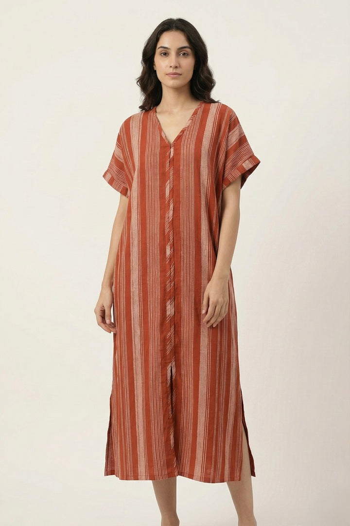 Rust Lines Freeflow Dress