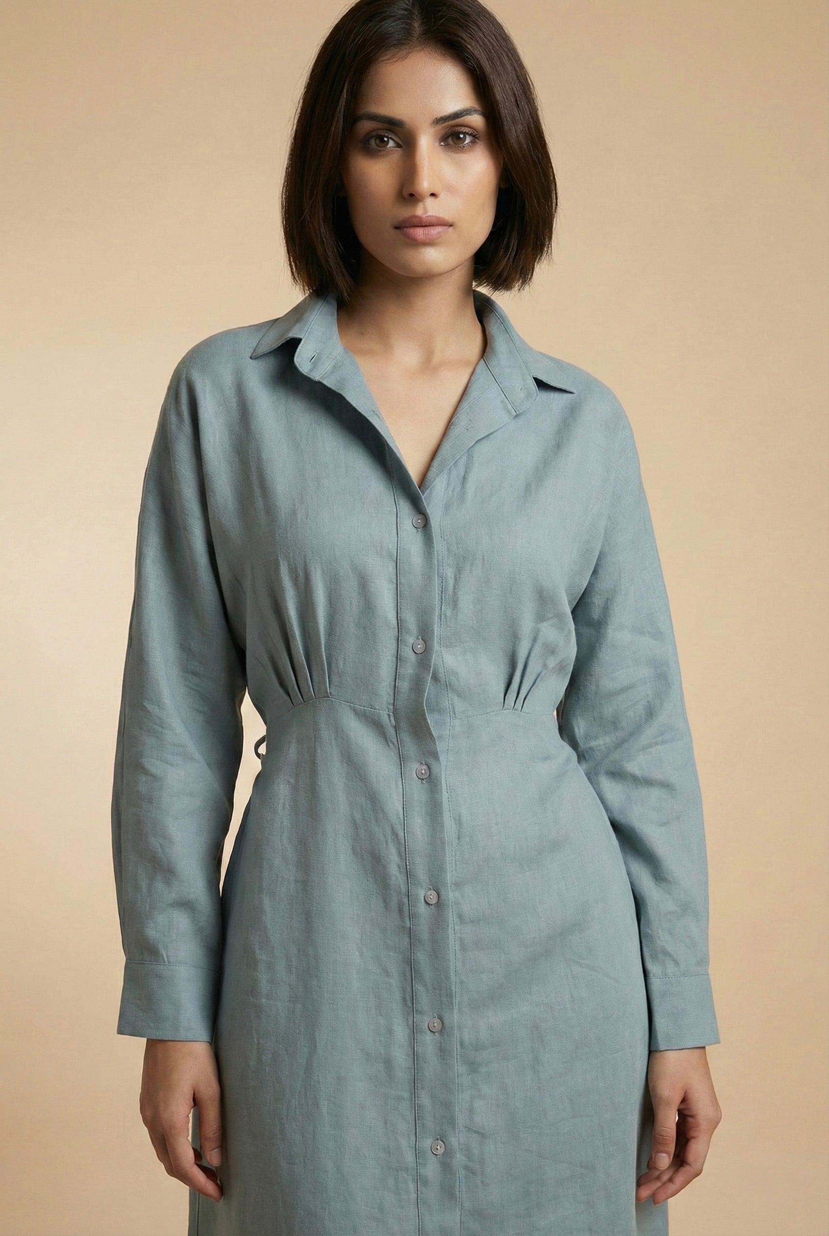 Blue Shirt Dress