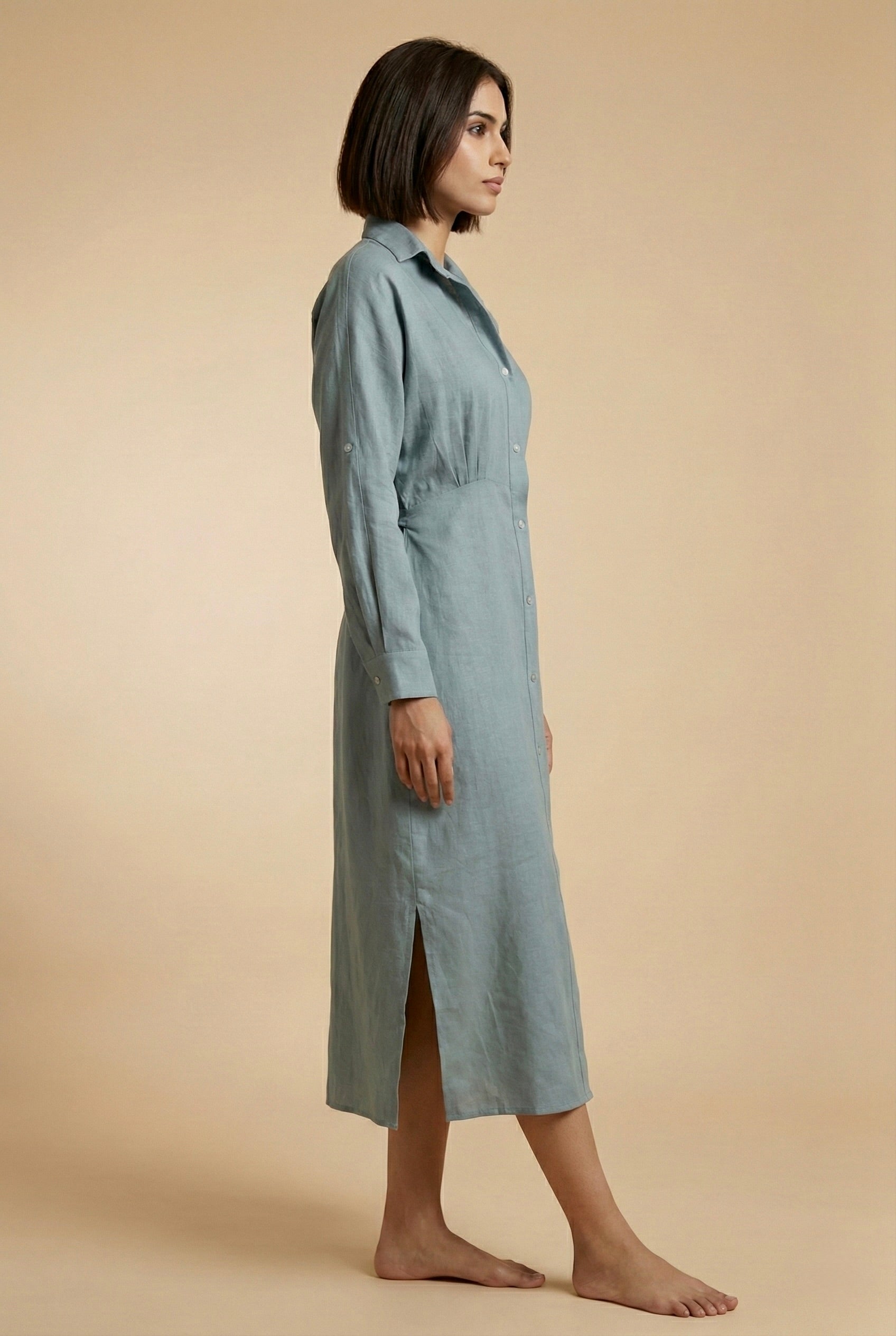 Blue Shirt Dress