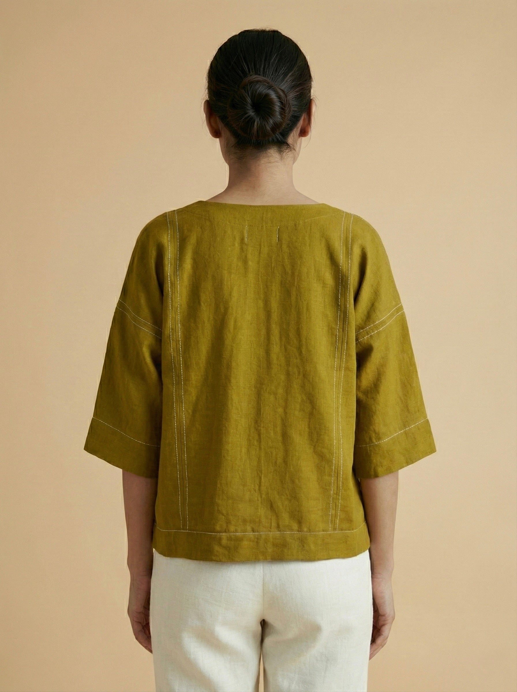 Olive Stitch Top
