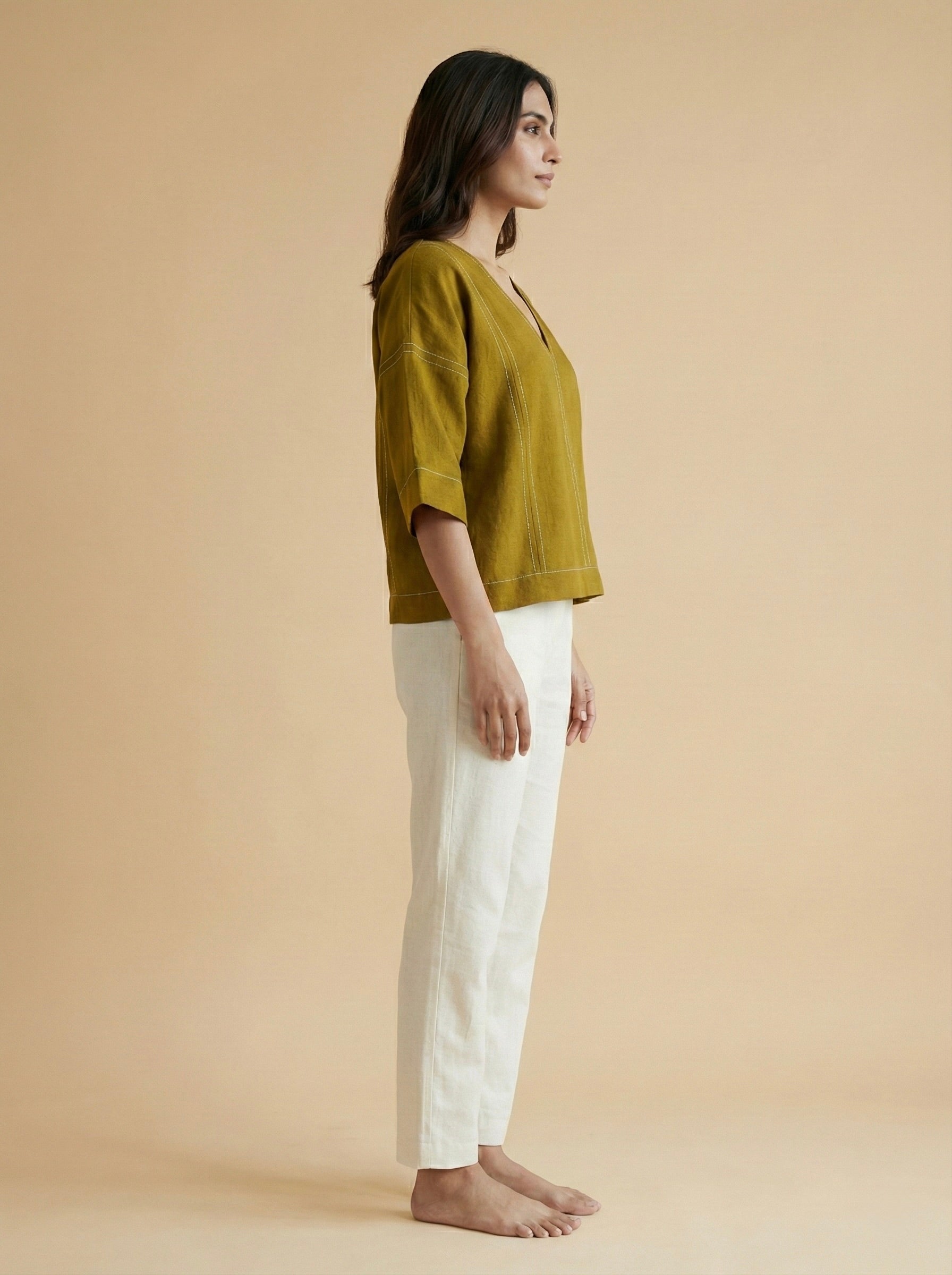 Olive Stitch Top